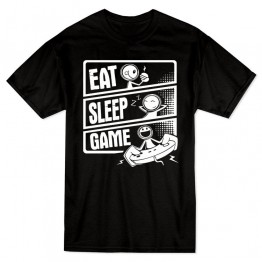 Eat Sleep Game T-Shirt - Black